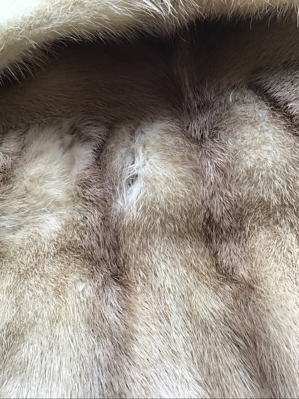 Vintage 1950s Pastel Beige Mink Fur Coat Swing Jacket Mid Century Luxury - Picture 9 of 10